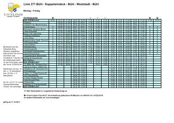 Fahrplan Linie 271