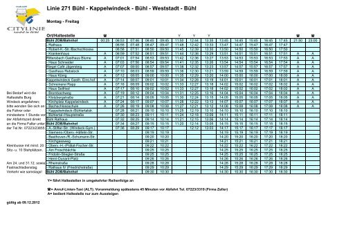 Fahrplan Linie 271