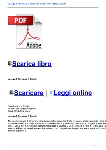 La saga di Terramare (I Grandi) Download PDF e EPUB :Qui940