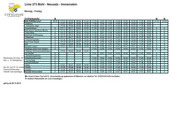 Fahrplan Linie 273