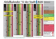Abfallkalender '12 der Stadt Bühl