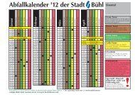 Abfallkalender '12 der Stadt Bühl