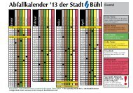 Abfallkalender '13 der Stadt Bühl