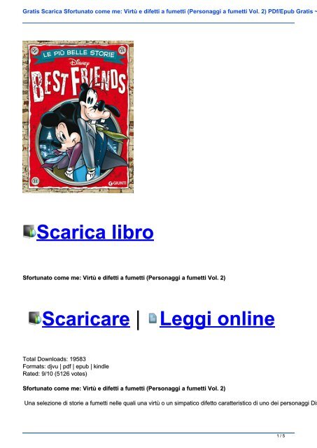 Gratis Scarica Sfortunato come me: Virtù e difetti a fumetti (Personaggi a fumetti Vol. 2) PDf/Epub Gratis ~Un190