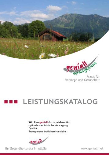 LEISTUNGSKATALOG - geniall