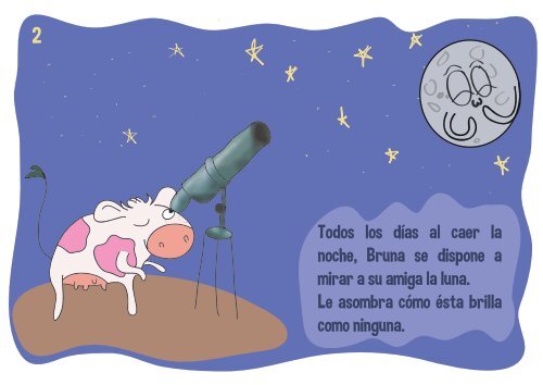 Bruna y la luna - Ilustración infantil