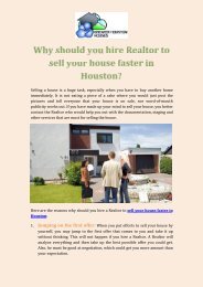 Why should you hire Realtor to sell your house faster in Houston