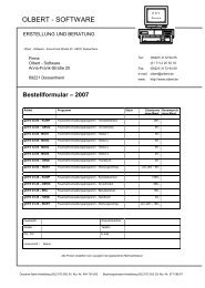 Bestellformular – 2007 - Olbert Software