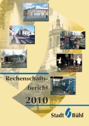 Rechenschaftsbericht 2010 - Stadt Bühl
