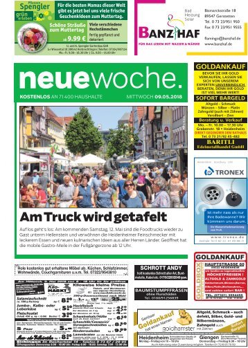 09.05.2018 Neue Woche