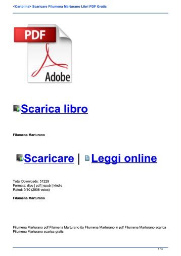 <Cartolina> Scaricare Filumena Marturano Libri PDF Gratis