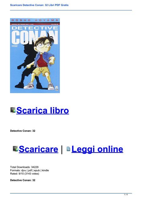 Scaricare Detective Conan: 32 Libri PDF Gratis