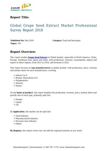 Grape Seed Extract Market 