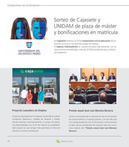 Balance Social y Memoria de Compromisos Cajasiete 2017