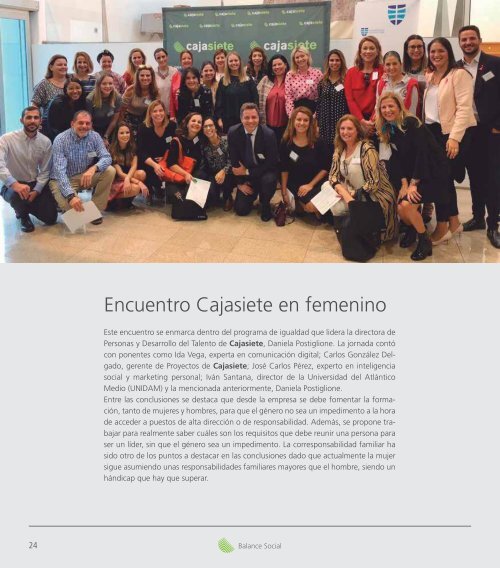 Balance Social y Memoria de Compromisos Cajasiete 2017