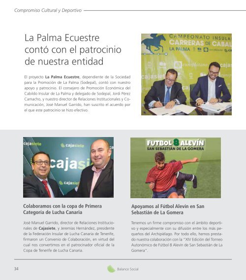 Balance Social y Memoria de Compromisos Cajasiete 2017
