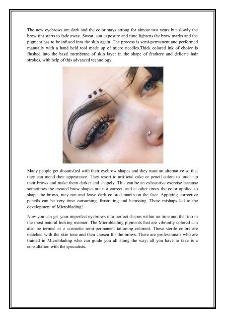 Get Natural Luscious and Dark Eyebrows with Microblading Pigment