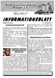 Infoblatt März 2010 - Landesverband der Gehörlosen Bremen eV