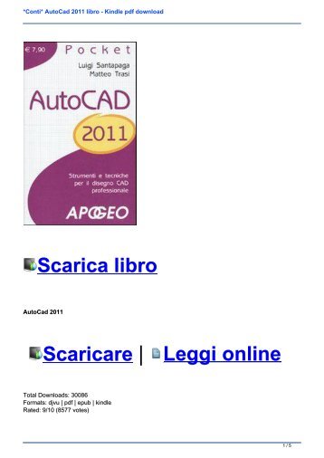 *Conti* AutoCad 2011 libro - Kindle pdf download