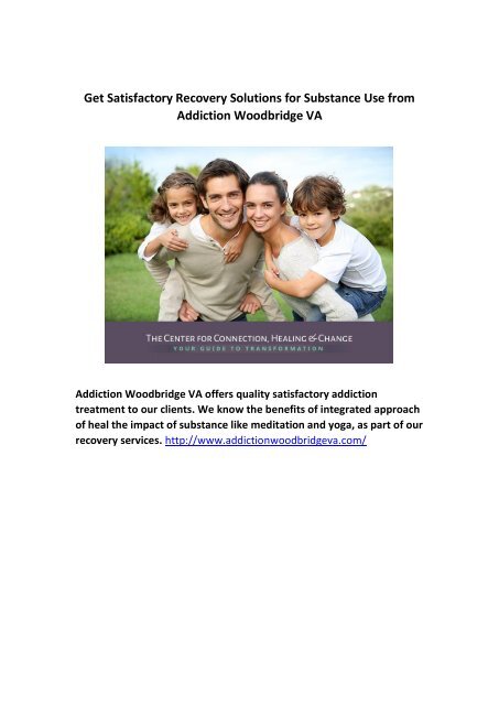 Get Satisfactory Recovery Solutions for Substance Use from Addiction Woodbridge VA