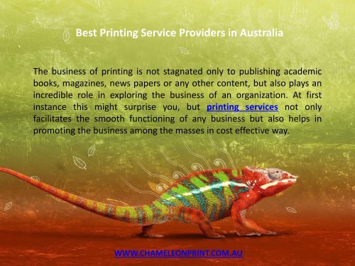 Best Printing Service Providers in Australia