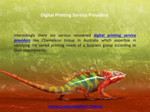 Digital Printing Service Providers