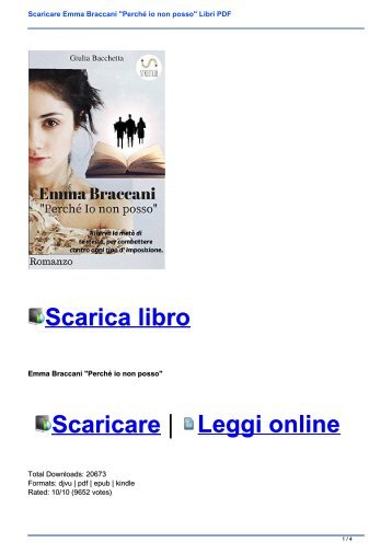 Scaricare Emma Braccani "Perché io non posso" Libri PDF