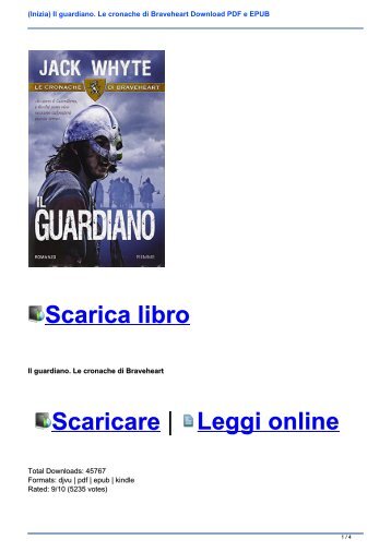 (Inizia) Il guardiano. Le cronache di Braveheart Download PDF e EPUB