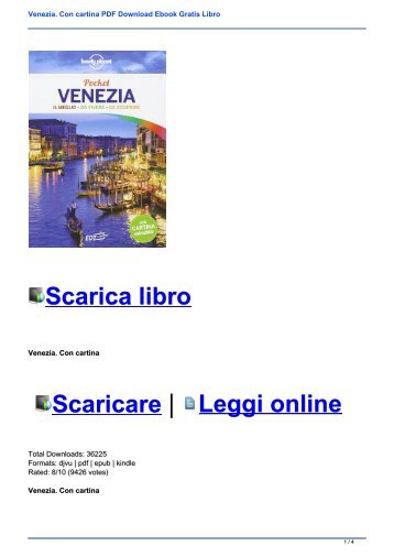 Venezia. Con cartina PDF Download Ebook Gratis Libro