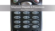 Telephone Etiquette & Procedures