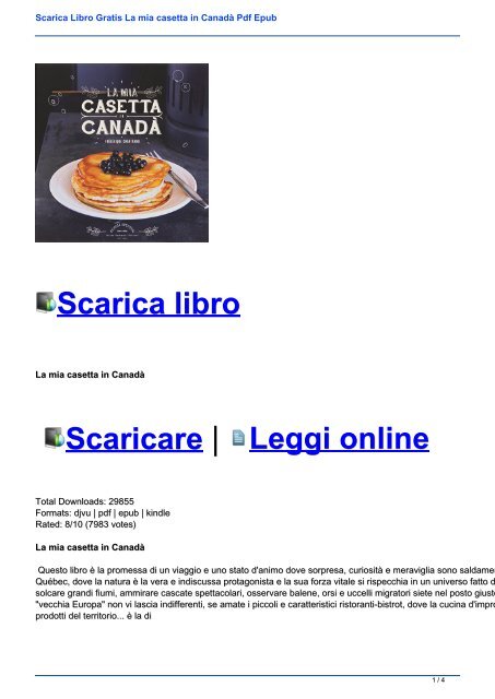 scaricare libri cucina gratis