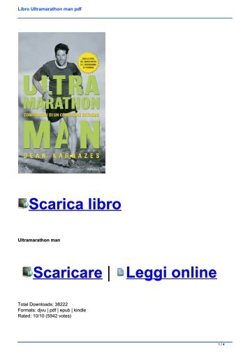 Libro Ultramarathon man pdf