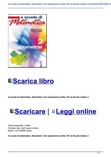 A scuola di matematica. Geometria. Con espansione online. Per la Scuola media: 2 Download Pdf Gratis iPhone