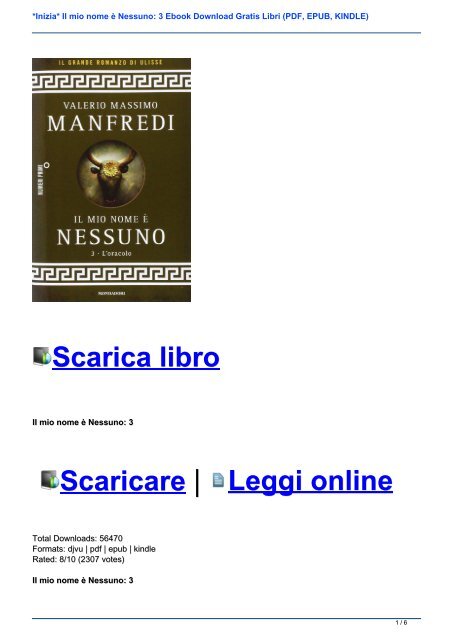 photo Il Mio Nome È Nessuno Libro yumpu
