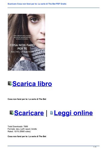 Scaricare Cosa non farei per te: La serie di The Bet PDF Gratis