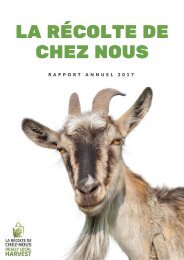 Rapport Annuel 2017 - La Récolte de Chez Nous