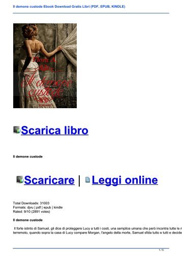 Il demone custode Ebook Download Gratis Libri (PDF, EPUB, KINDLE)