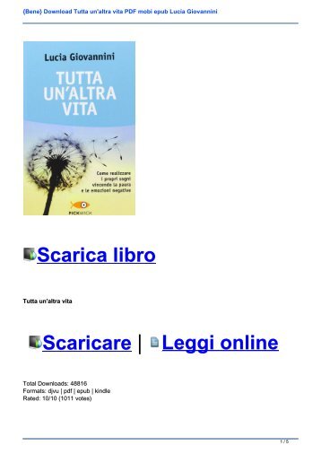 {Bene} Download Tutta un\'altra vita PDF mobi epub Lucia Giovannini