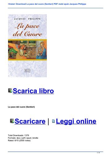 <Inizia> Download La pace del cuore (Sentieri) PDF mobi epub Jacques Philippe