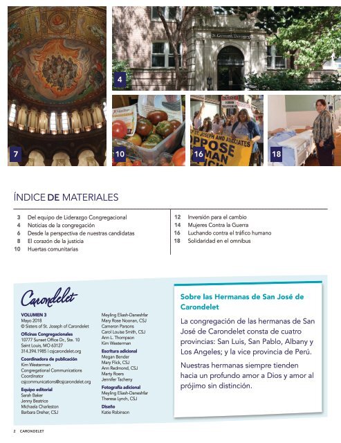 2018 Carondelet Magazine - Spanish