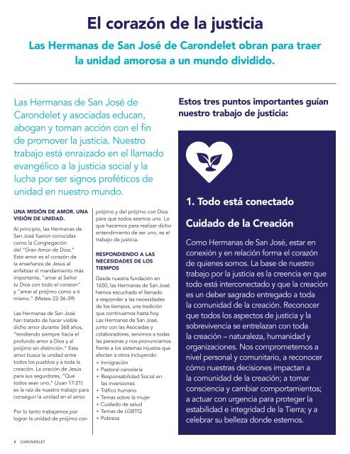 2018 Carondelet Magazine - Spanish