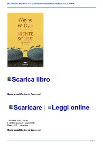 (Buonasera) Niente scuse! (Corbaccio Benessere) Download PDF e EPUB