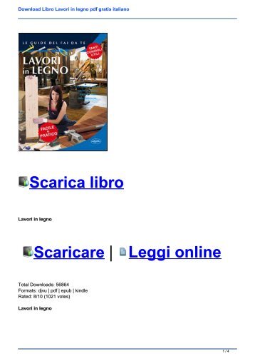 Download Libro Lavori in legno pdf gratis italiano