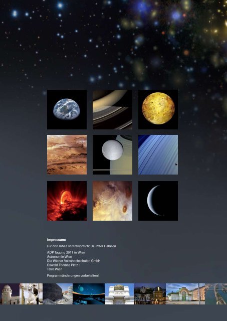 Beiträge am Montag, 9. Mai 2011 - Planetarium Wien