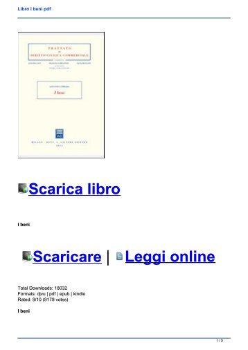 Libro I beni pdf