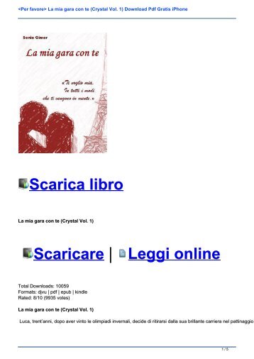 <Per> La mia gara con te (Crystal Vol. 1) Download Pdf Gratis iPhone