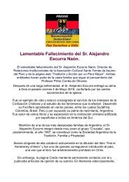 FALLECIO SR. ALEJANDRO ESCURRA NAO-SALVE MARIA