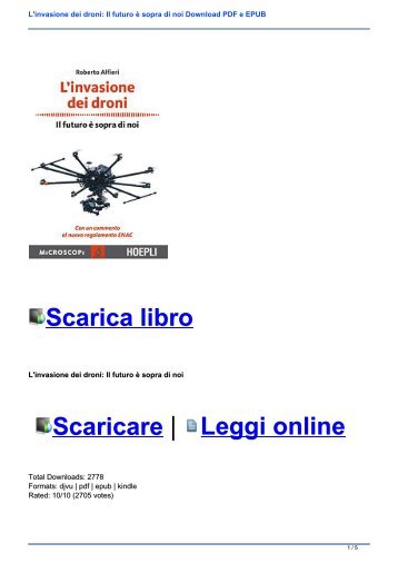 L\'invasione dei droni: Il futuro è sopra di noi Download PDF e EPUB