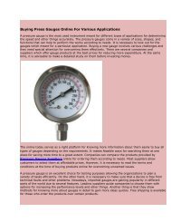 Buying Press Gauges Online For Various Applications