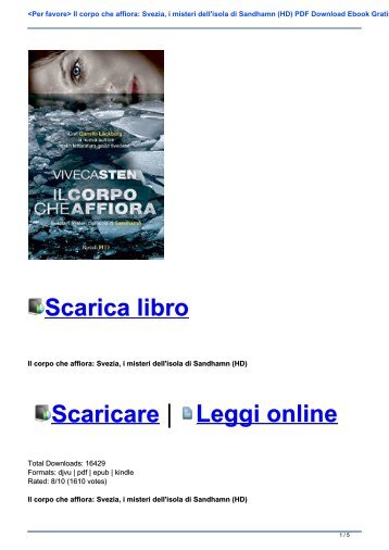 <Per> Il corpo che affiora: Svezia, i misteri dell\'isola di Sandhamn (HD) PDF Download Ebook Gratis Libro